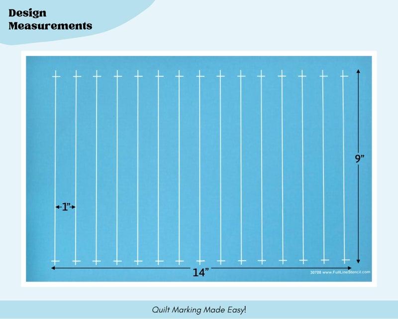 Full Line Stencil - 1" Parallel Lines Stencil, Template for Free Motion Quilting, Domestic Machine Quilting, Hand Quilting, or Long-Arm Quilting (30708) - Image 5